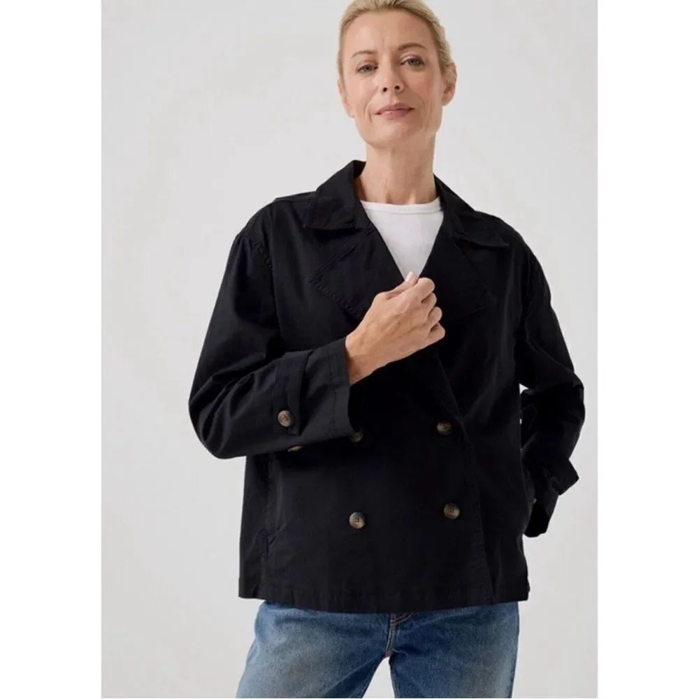 New with tags/bag Pact Women's Boulevard Double Breasted Brush Twill Jacket Sz L
